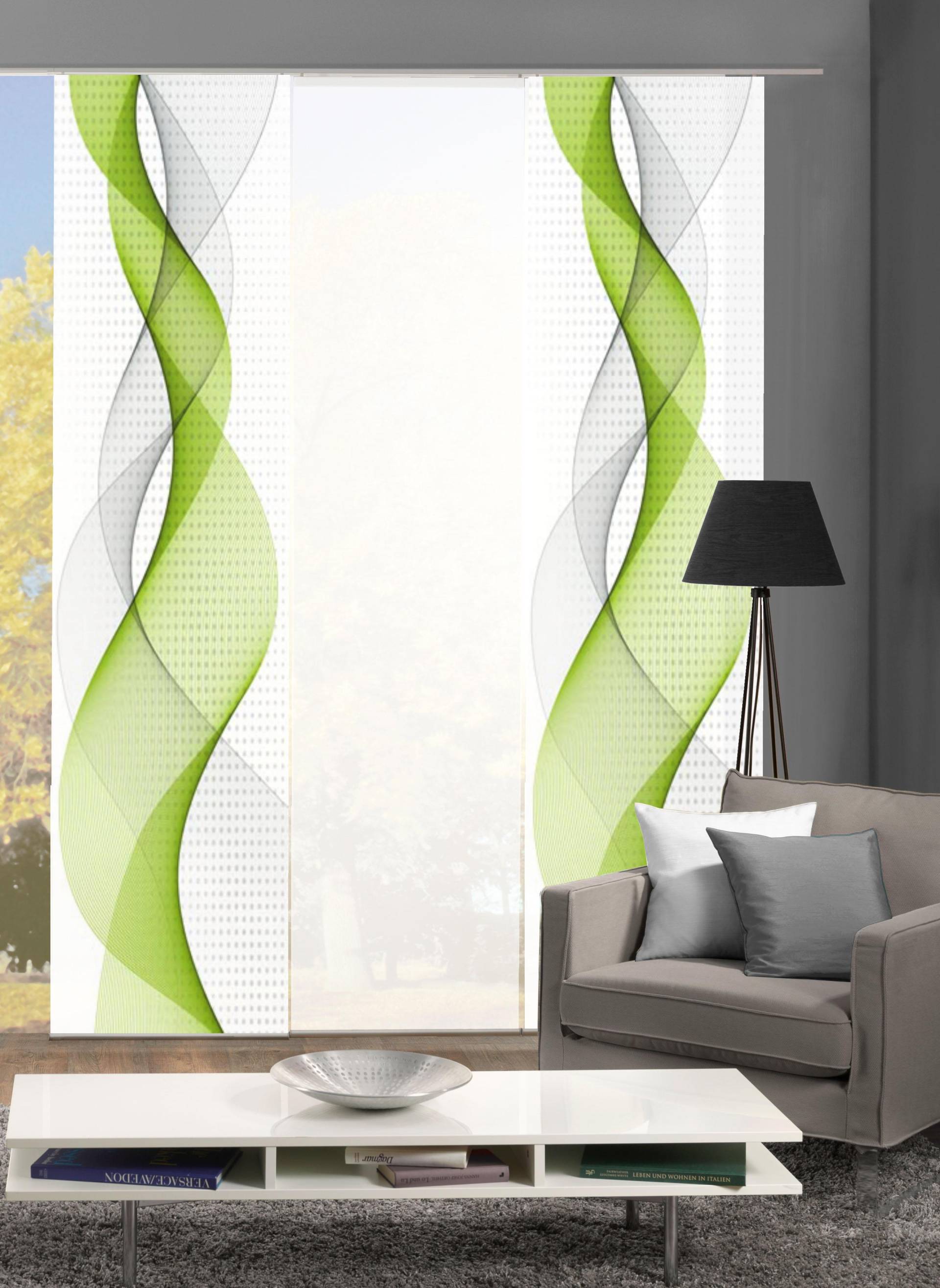 HOME WOHNIDEEN Schiebegardine »OPALIA 3ER SET«, (3 St.), HxB: 245x60 HOME WOHNIDEEN Schiebegardine »OPALIA 3ER SET«, (3 St.), HxB: 245x60 von Home Wohnideen