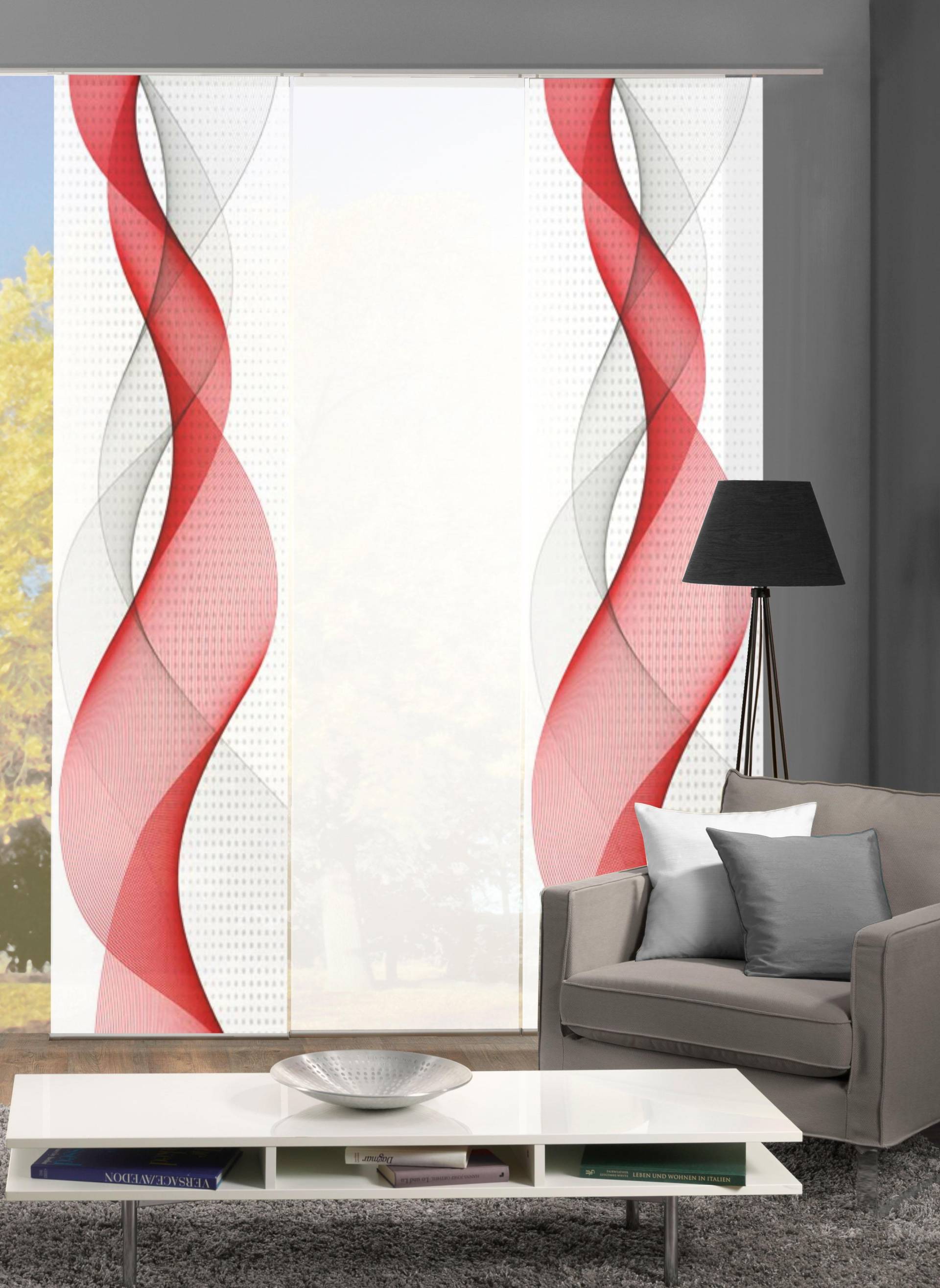HOME WOHNIDEEN Schiebegardine »OPALIA 3ER SET«, (3 St.), HxB: 245x60 HOME WOHNIDEEN Schiebegardine »OPALIA 3ER SET«, (3 St.), HxB: 245x60 von Home Wohnideen