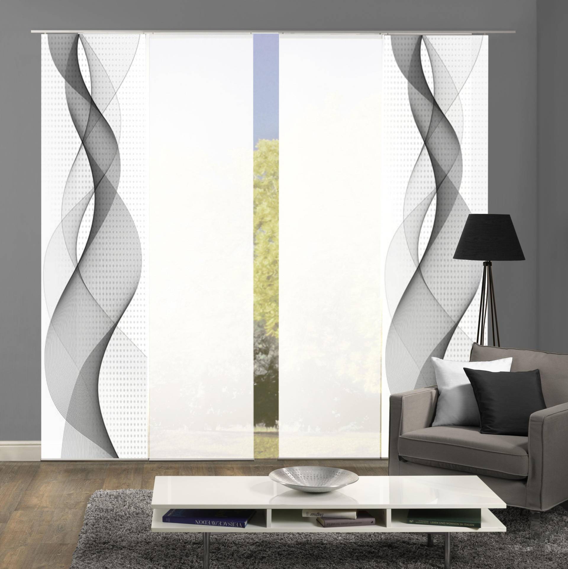 HOME WOHNIDEEN Schiebegardine »OPALIA 4ER SET«, (4 St.), HxB: 245x60 HOME WOHNIDEEN Schiebegardine »OPALIA 4ER SET«, (4 St.), HxB: 245x60 von Home Wohnideen