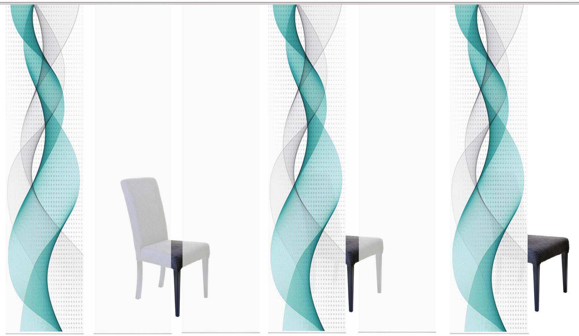 HOME WOHNIDEEN Schiebegardine »OPALIA 6ER SET«, (6 St.), HxB: 245x60 HOME WOHNIDEEN Schiebegardine »OPALIA 6ER SET«, (6 St.), HxB: 245x60 von Home Wohnideen