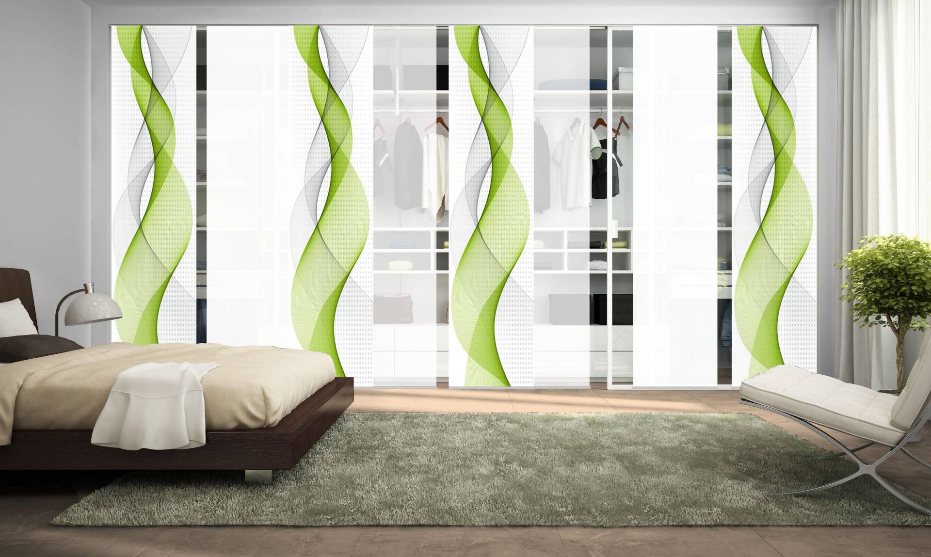 HOME WOHNIDEEN Schiebegardine »OPALIA 8ER SET«, (8 St.), HxB: 245x60 HOME WOHNIDEEN Schiebegardine »OPALIA 8ER SET«, (8 St.), HxB: 245x60 von Home Wohnideen