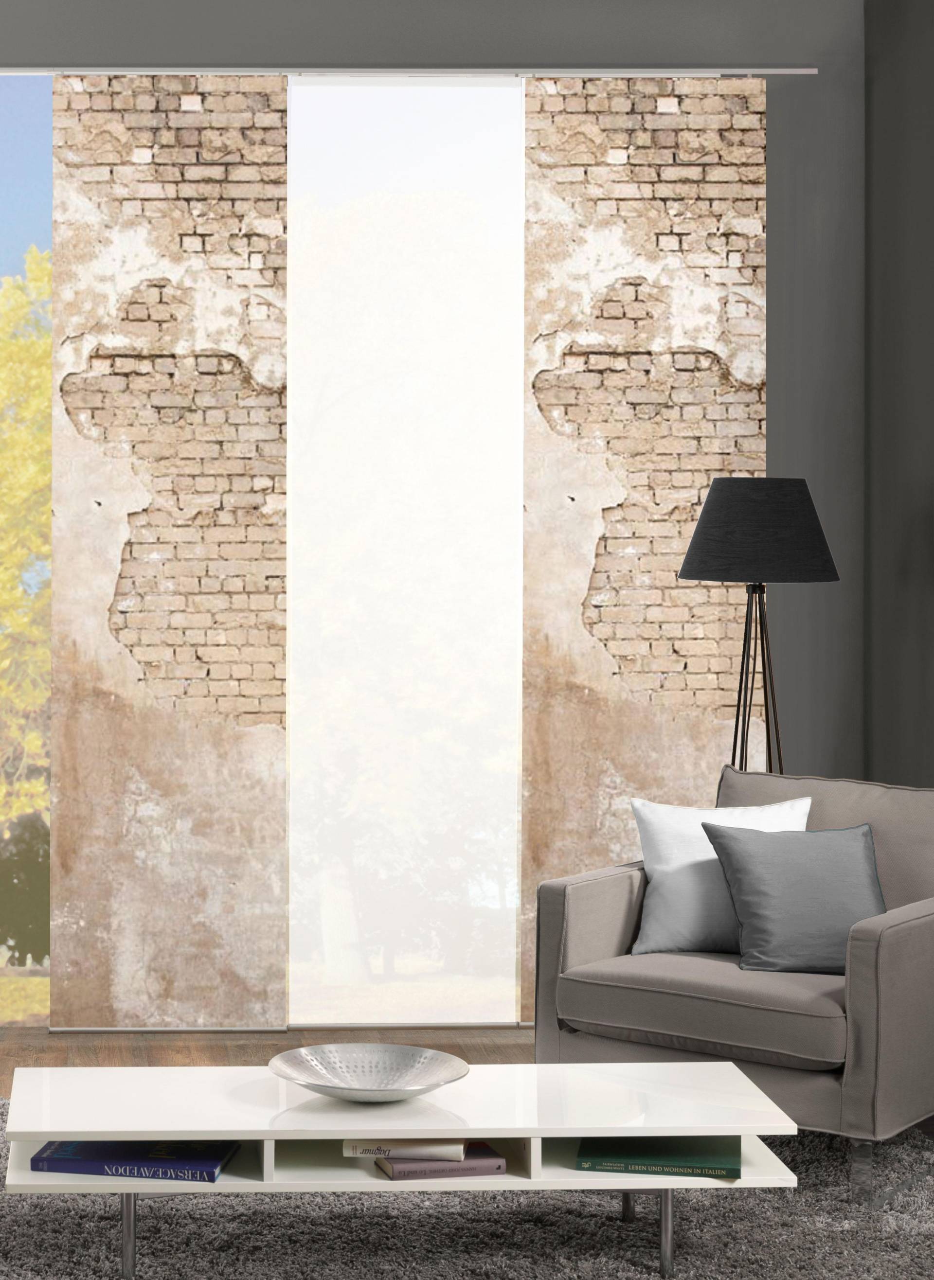 HOME WOHNIDEEN Schiebegardine »WALLONA 3ER SET«, (3 St.), HxB: 245x60 HOME WOHNIDEEN Schiebegardine »WALLONA 3ER SET«, (3 St.), HxB: 245x60 von Home Wohnideen