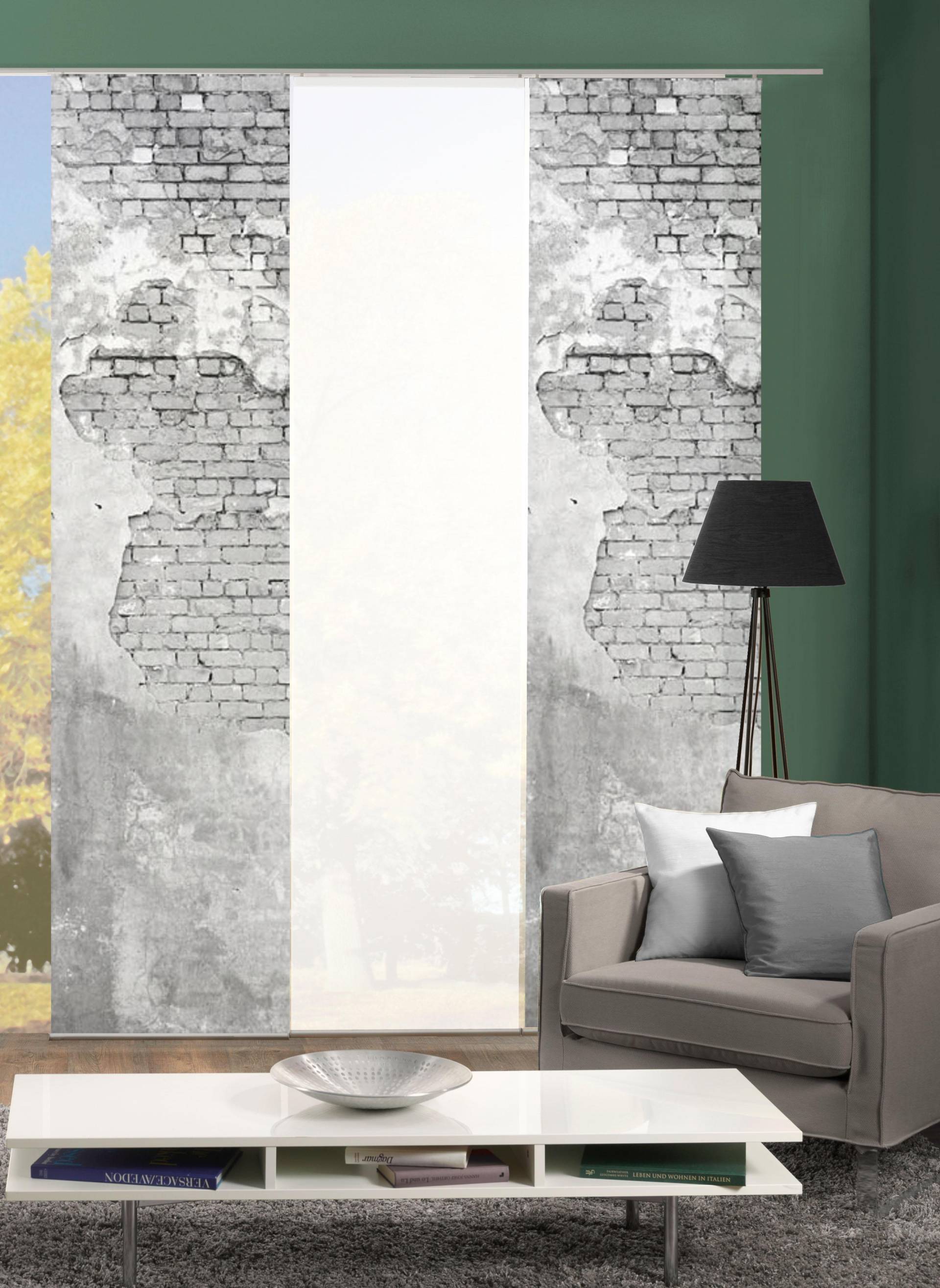 HOME WOHNIDEEN Schiebegardine »WALLONA 3ER SET«, (3 St.), HxB: 245x60 HOME WOHNIDEEN Schiebegardine »WALLONA 3ER SET«, (3 St.), HxB: 245x60 von Home Wohnideen