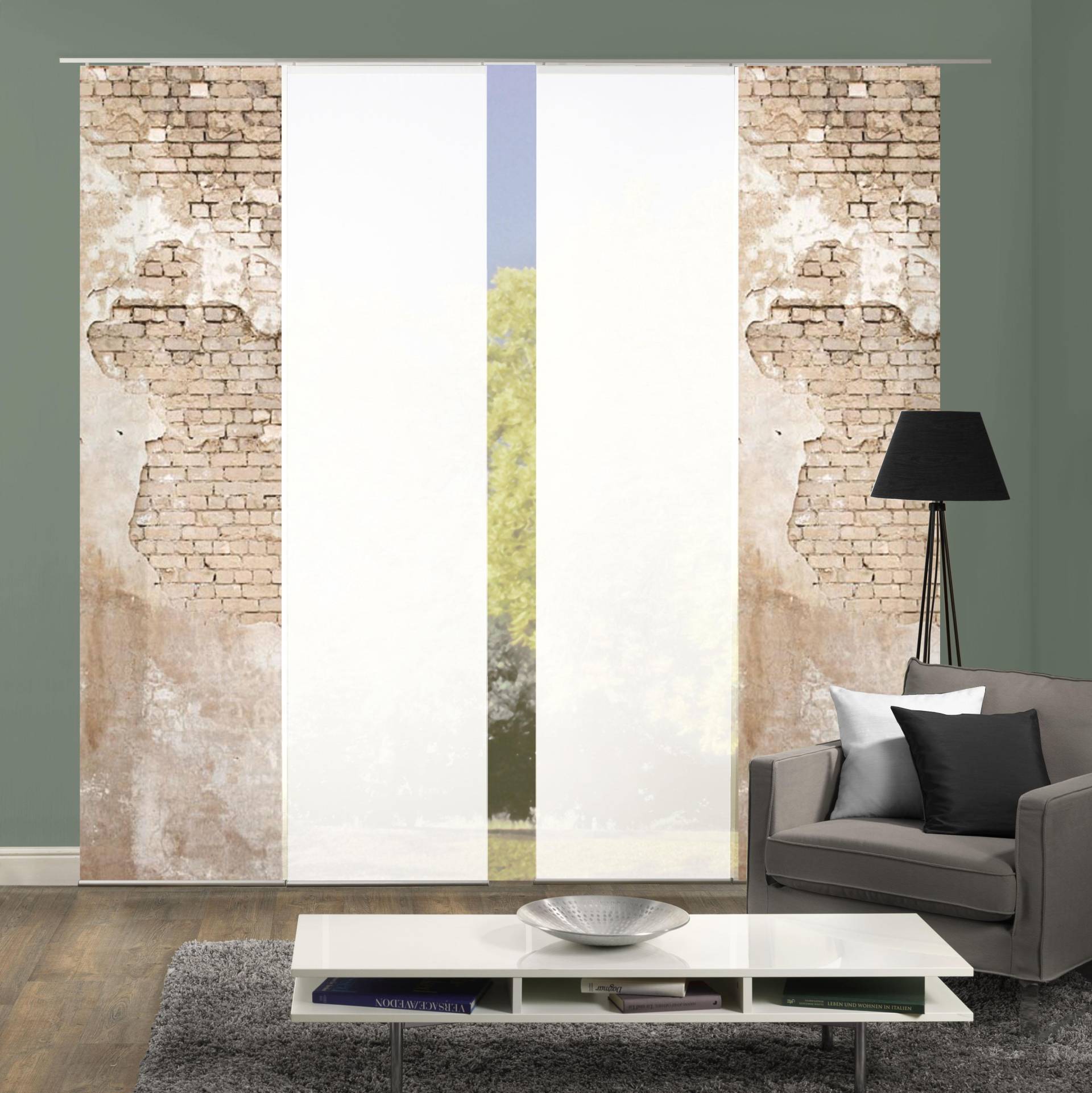 HOME WOHNIDEEN Schiebegardine »WALLONA 4ER SET«, (4 St.), HxB: 245x60 HOME WOHNIDEEN Schiebegardine »WALLONA 4ER SET«, (4 St.), HxB: 245x60 von Home Wohnideen