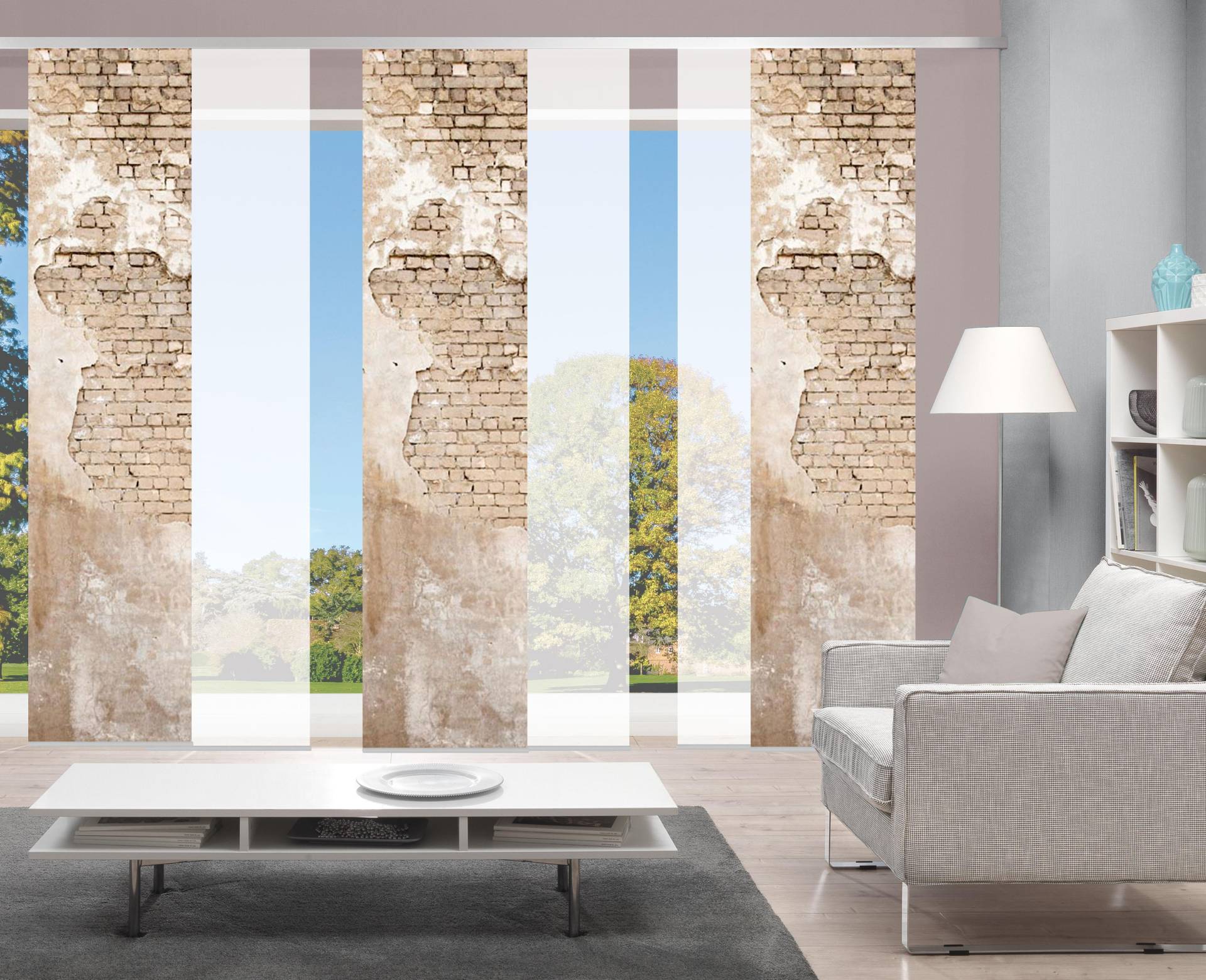 HOME WOHNIDEEN Schiebegardine »WALLONA 6ER SET«, (6 St.), HxB: 245x60 HOME WOHNIDEEN Schiebegardine »WALLONA 6ER SET«, (6 St.), HxB: 245x60 von Home Wohnideen