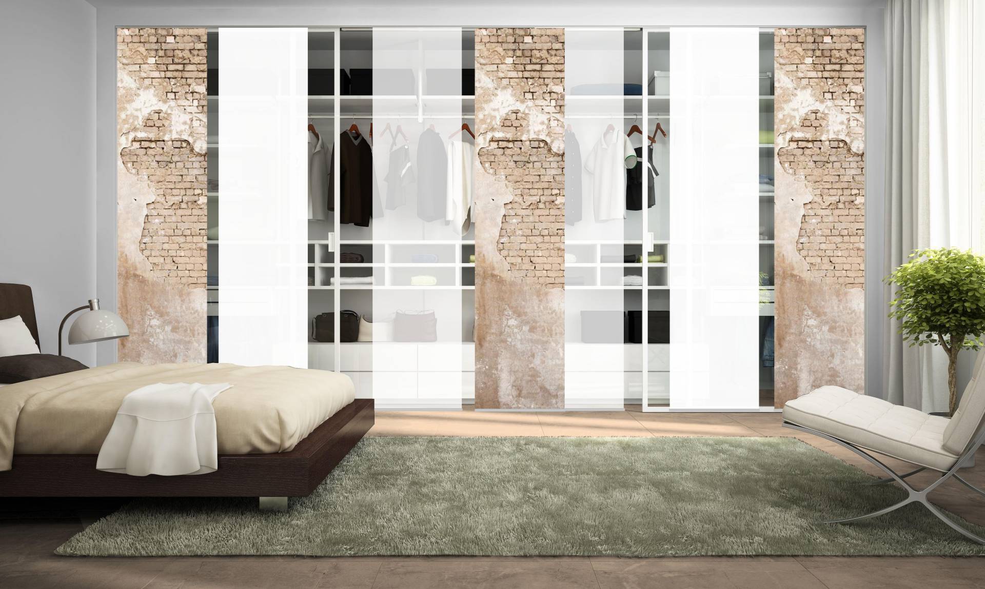 HOME WOHNIDEEN Schiebegardine »WALLONA 7ER SET«, (7 St.), HxB: 245x60 HOME WOHNIDEEN Schiebegardine »WALLONA 7ER SET«, (7 St.), HxB: 245x60 von Home Wohnideen