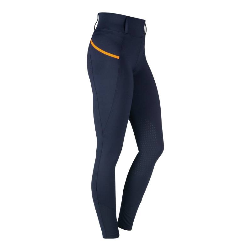 Reitleggings Mid Grip Frau Damen Schwarz / Orange 38 von HORKA