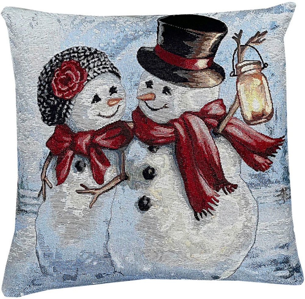 HOSSNER - ART OF HOME DECO Kissenhülle »Snowman Love«, (1 St.) von HOSSNER - ART OF HOME DECO