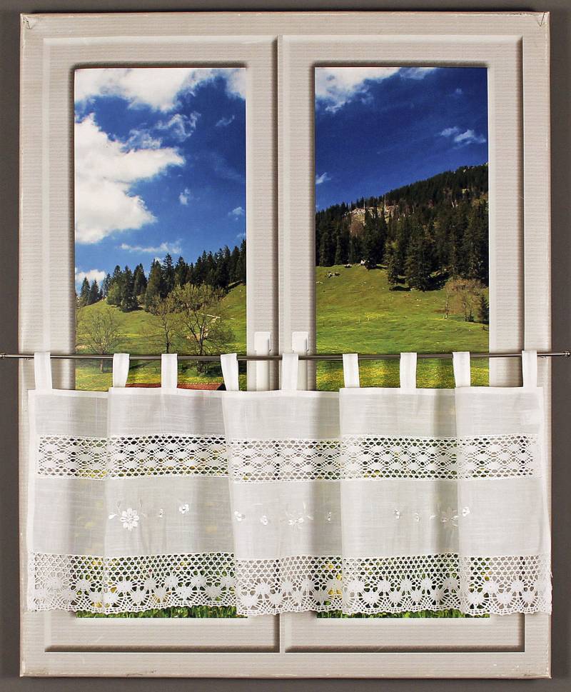 HOSSNER - ART OF HOME DECO Querbehang »Drachensee«, (1 St.), m. Spitze von HOSSNER - ART OF HOME DECO