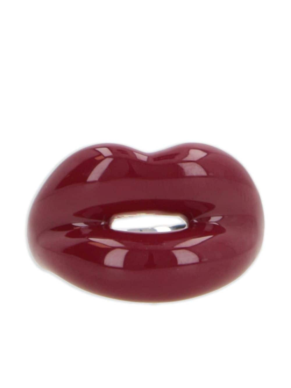 HOTLIPS BY SOLANGE lips-motif chunky ring - Red von HOTLIPS BY SOLANGE