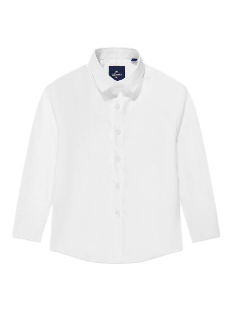 HOUSE OF CAVANI KIDS pointed-collar cotton shirt - White von HOUSE OF CAVANI KIDS