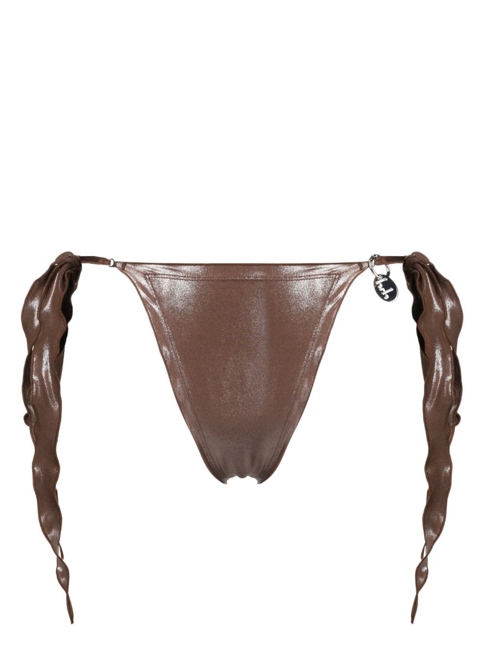 hrh logo-charm bikini bottoms - Brown von hrh