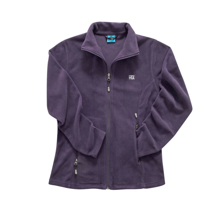 Damen-Fleecejacke uni mit Stehkragen, violett, Xxxl von HTA