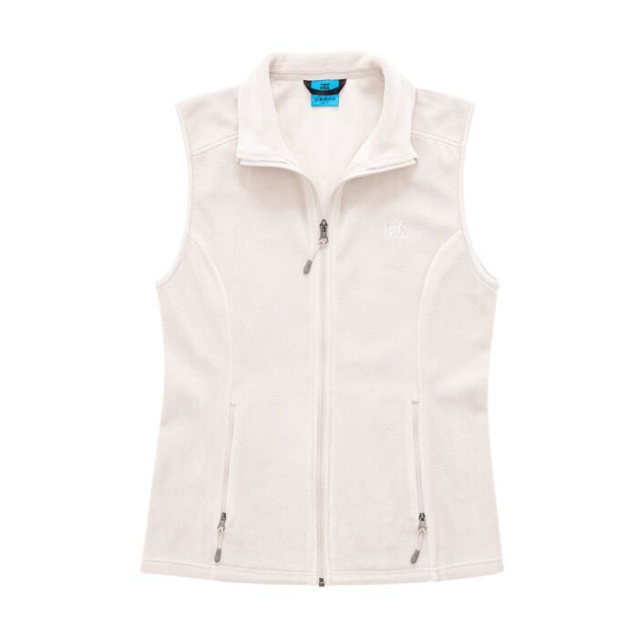 Fleece-Gilet Damen mit Stehkragen, offwhite von HTA