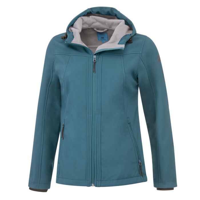 Funktionelle Soft Shell Jacke von HTA für Damen, petrol, XL von HTA