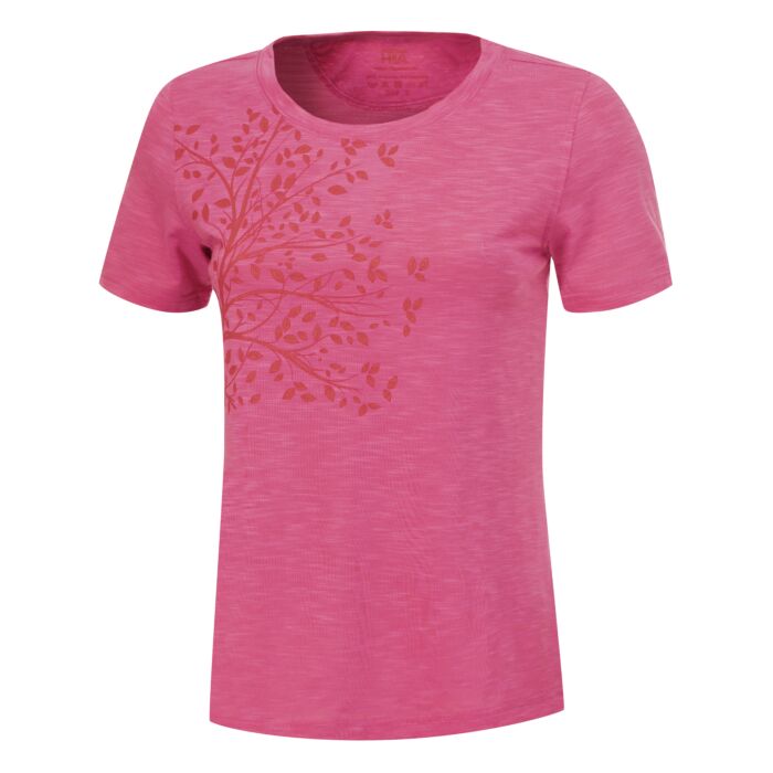 Sportives T-Shirt mit Baum-Print von HTA, fuchsia, XXL von HTA