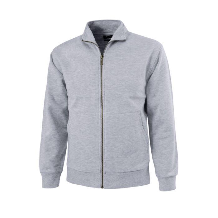 Sweat-Jacke, grau meliert, XL von HTA