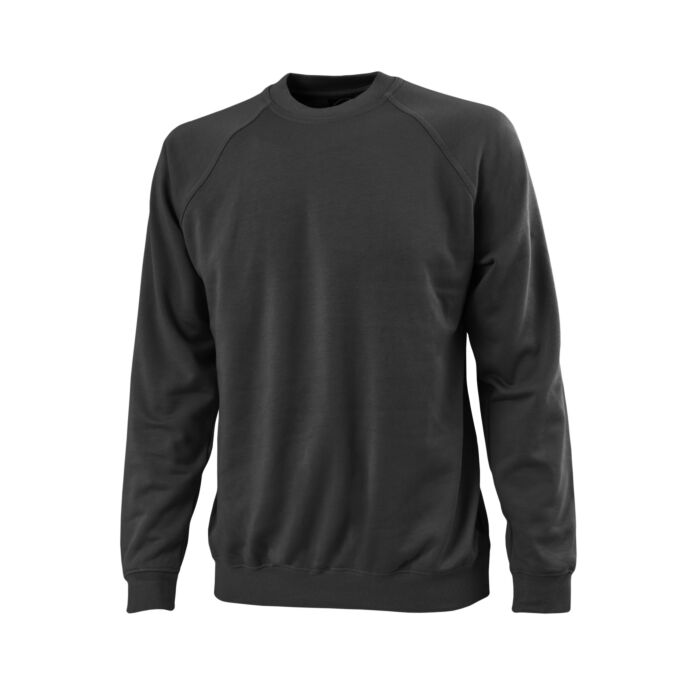 Sweat Shirt mit Bündchen unisex, schwarz, XS von HTA