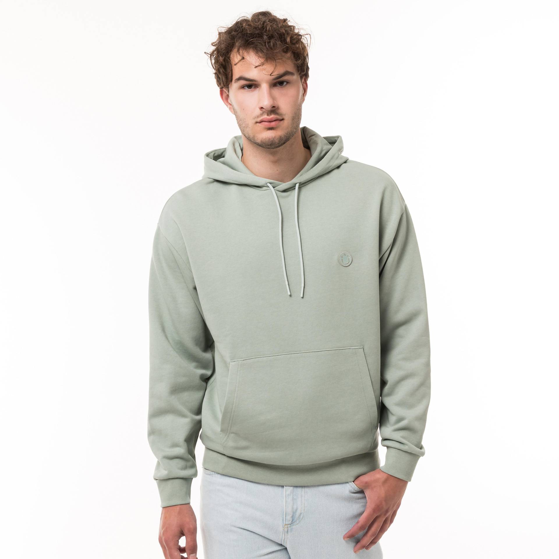 Hoodie Herren Hellgrün L von HUGO BLUE