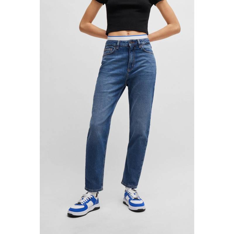 HUGO BLUE - Jeans, Mom Fit, für Damen, Blau Größe W26 von HUGO BLUE