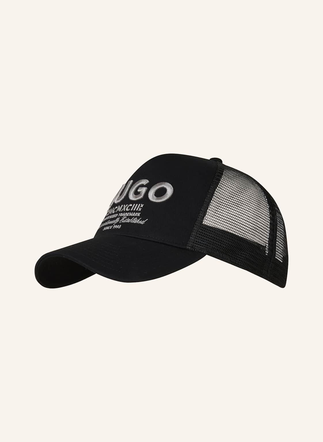 Hugo Blue Cap Merk schwarz von HUGO BLUE