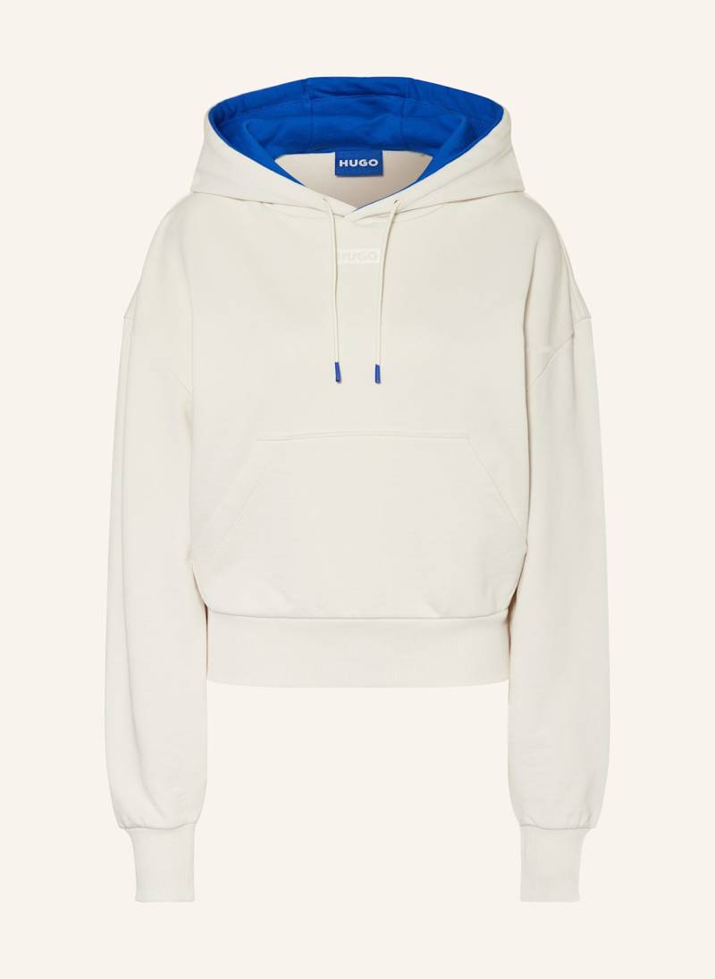 Hugo Blue Cropped-Hoodie weiss von HUGO BLUE