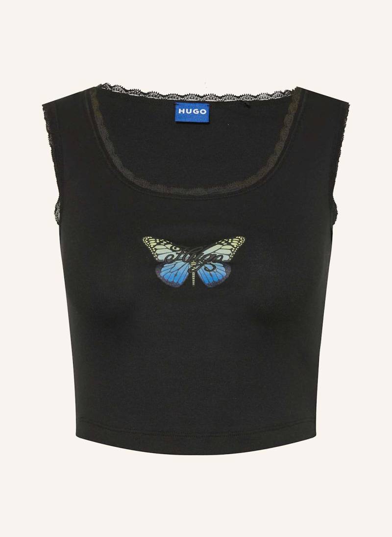 Hugo Blue Cropped-Top Delarina schwarz von HUGO BLUE