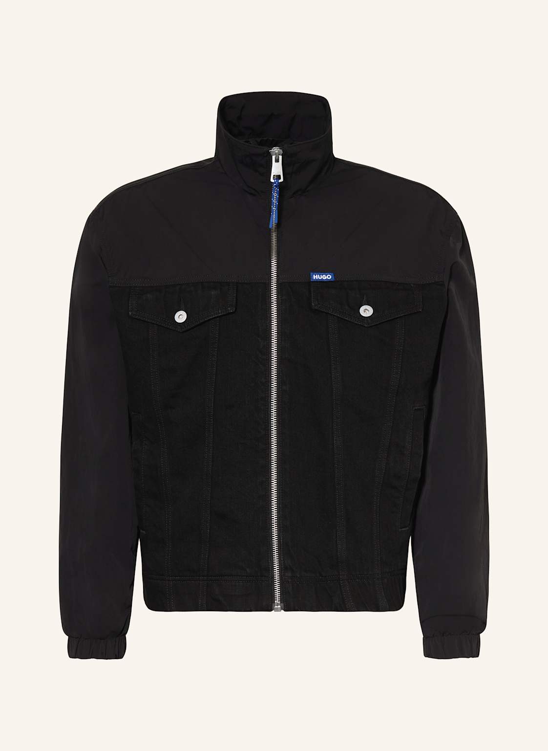 Hugo Blue Jacke Boro Im Materialmix schwarz Hugo Blue Jacke Boro Im Materialmix schwarz von HUGO BLUE