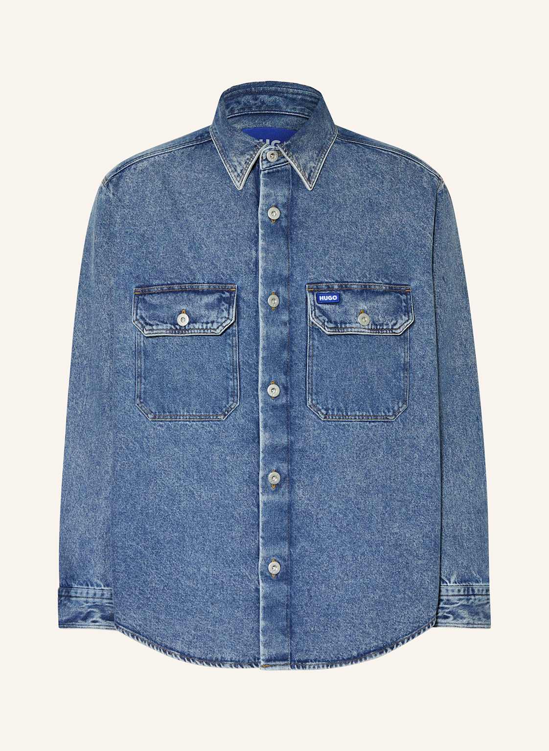 Hugo Blue Jeans-Overshirt Ebolt blau von HUGO BLUE