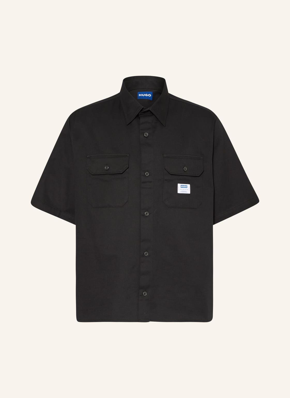 Hugo Blue Kurzarm-Hemd Ekyno Comfort Fit schwarz Hugo Blue Kurzarm-Hemd Ekyno Comfort Fit schwarz von HUGO BLUE