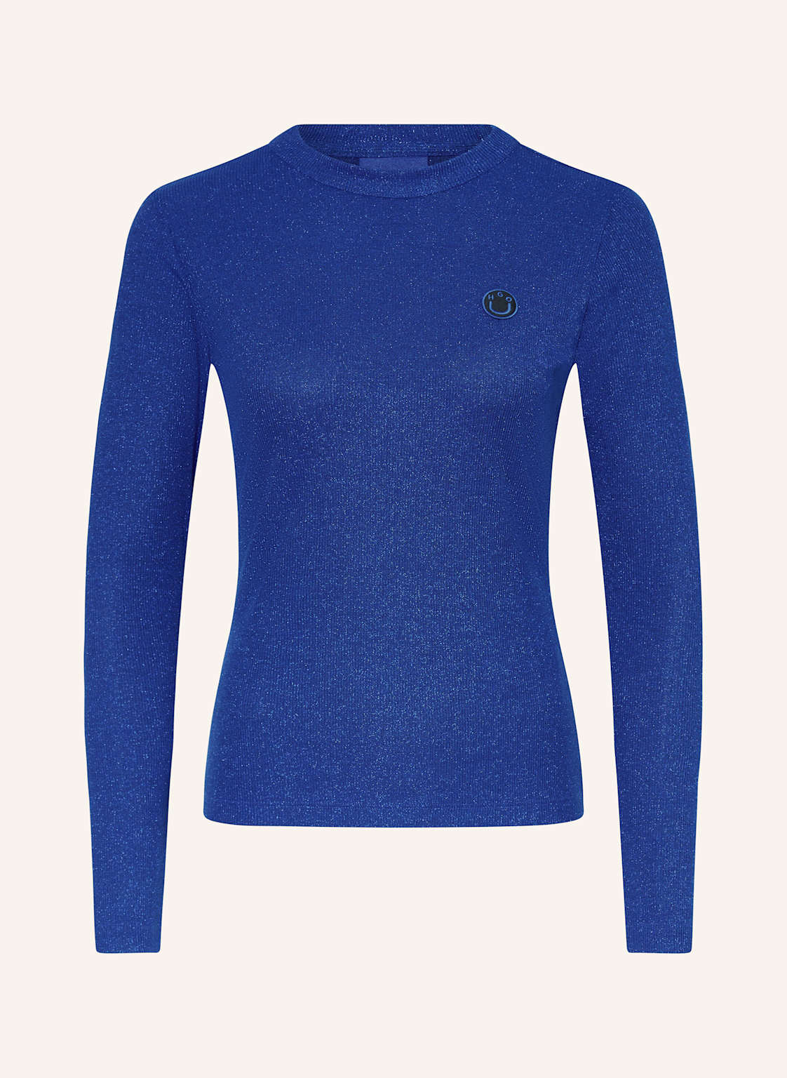 Hugo Blue Longsleeve Daloren Mit Glitzergarn schwarz von HUGO BLUE