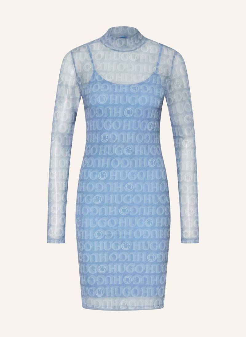 Hugo Blue Mesh-Kleid Noella blau von HUGO BLUE