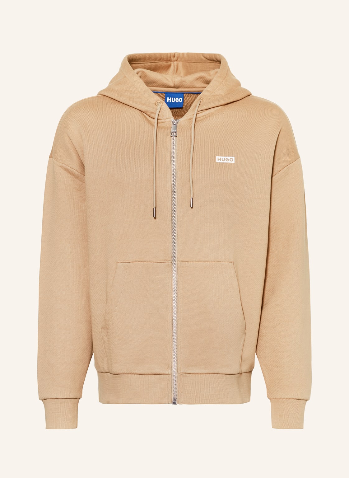 Hugo Blue Oversized-Sweatjacke Nardimez beige von HUGO BLUE