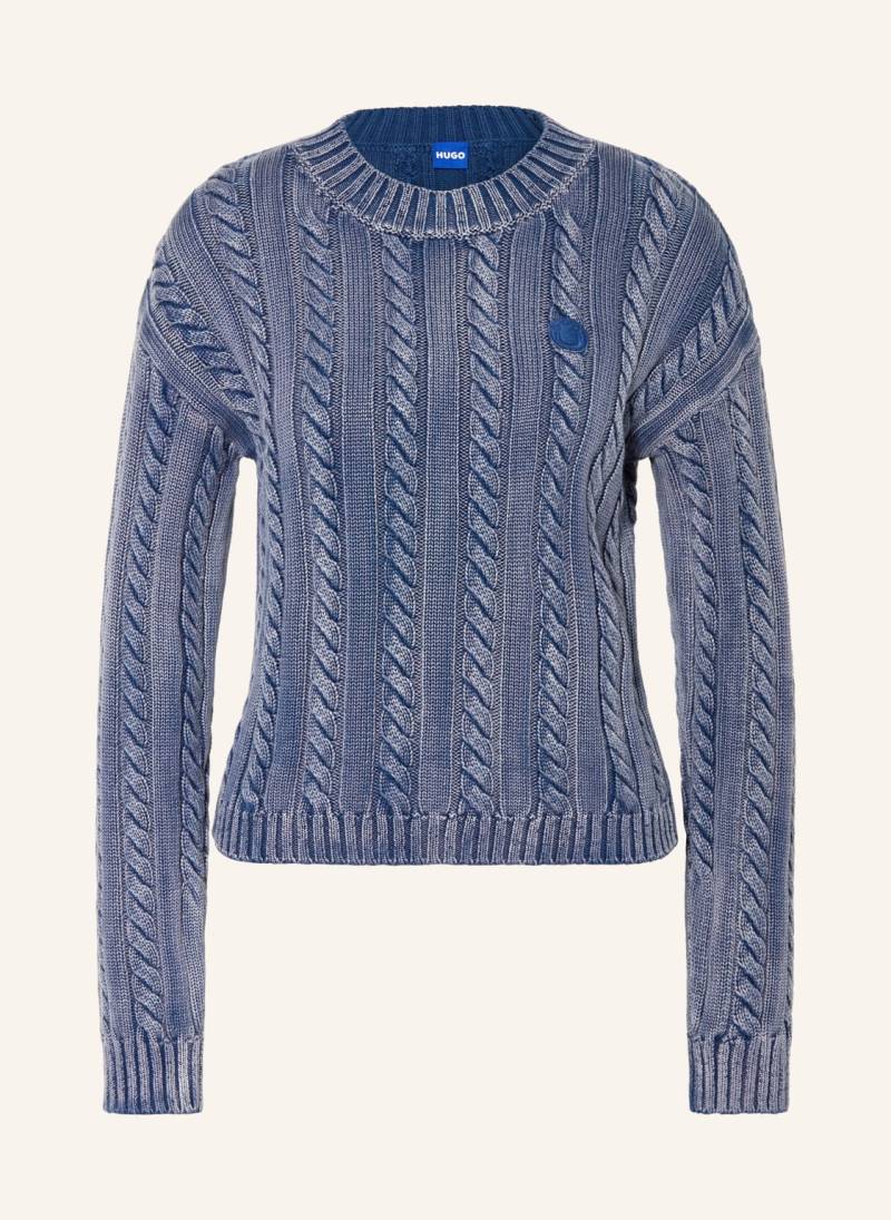 Hugo Blue Pullover Sheno blau von HUGO BLUE