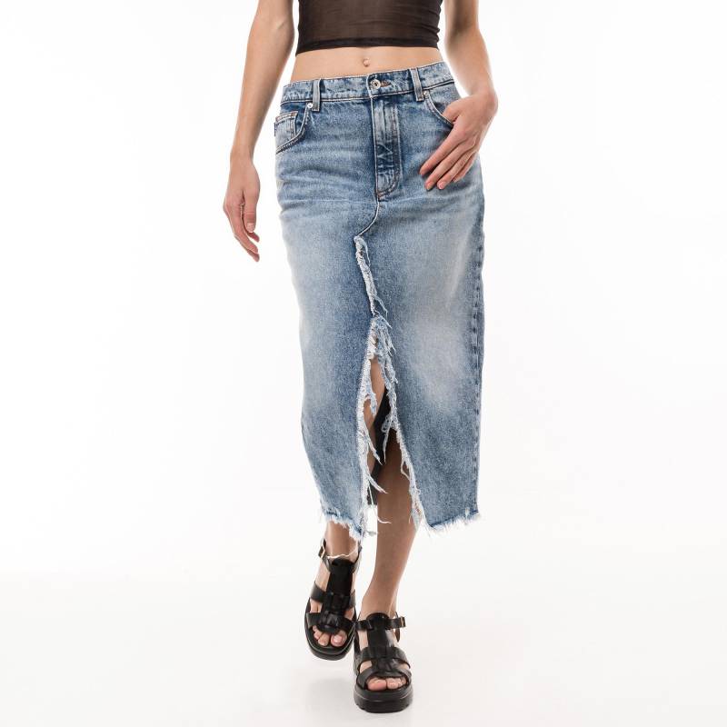 Midi Jeansrock Damen Aquablau M von HUGO BLUE