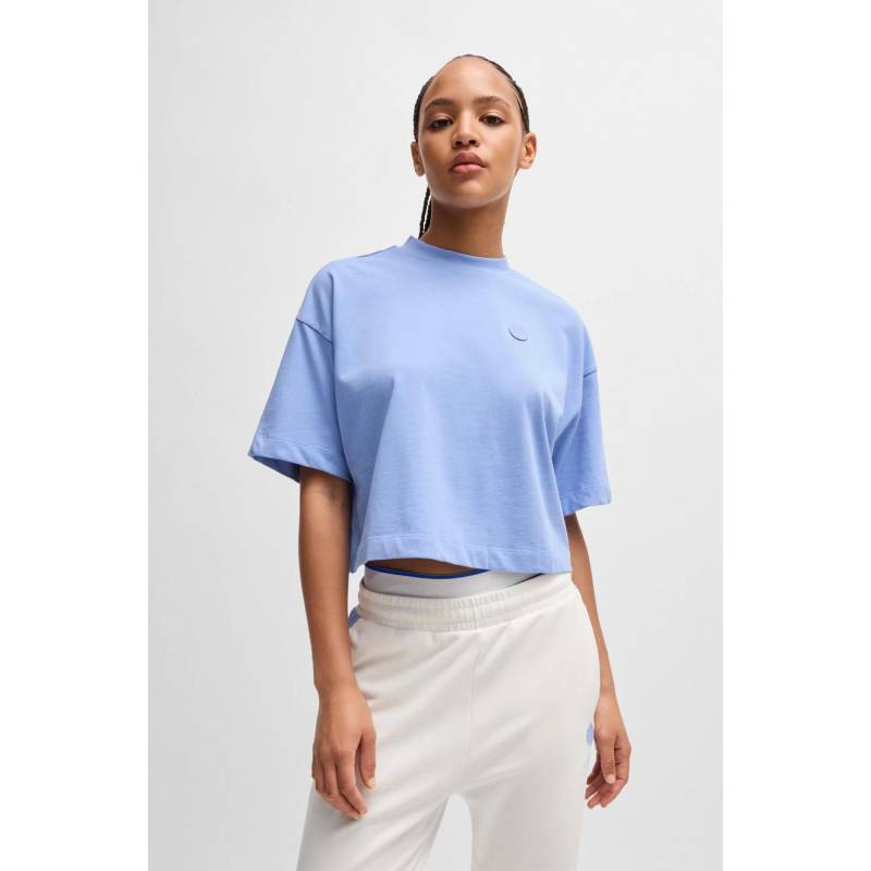 HUGO BLUE - T-Shirt, kurzarm, für Damen, Blau, Größe L von HUGO BLUE