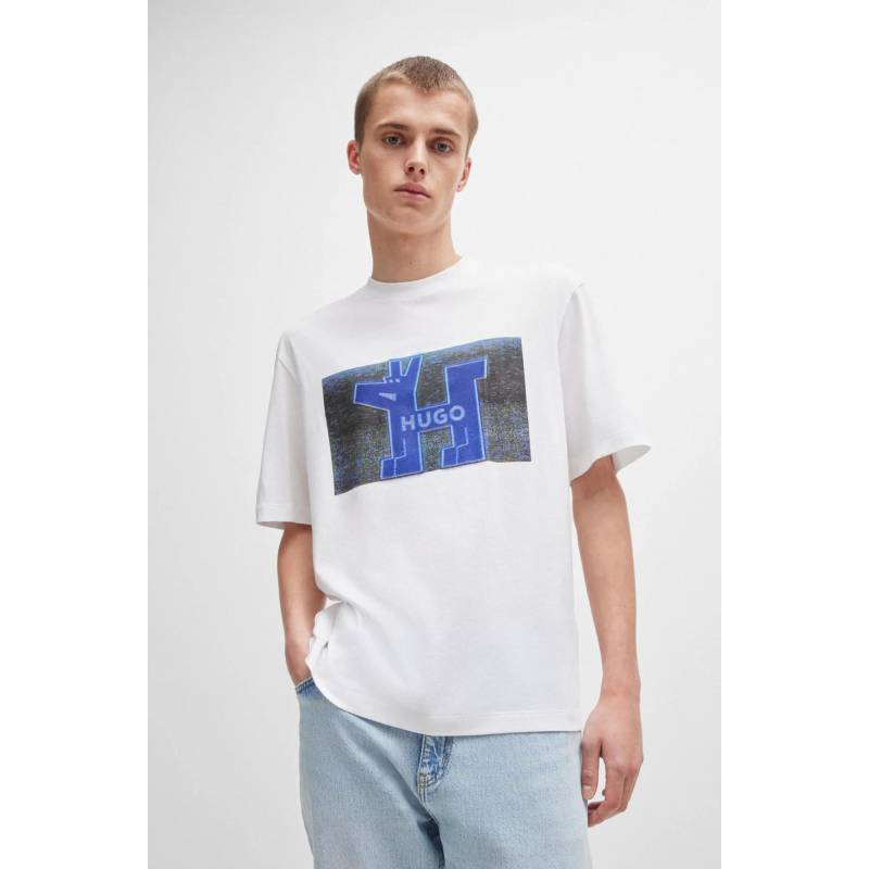 HUGO BLUE - T-Shirt, für Herren, Weiss, Größe L von HUGO BLUE