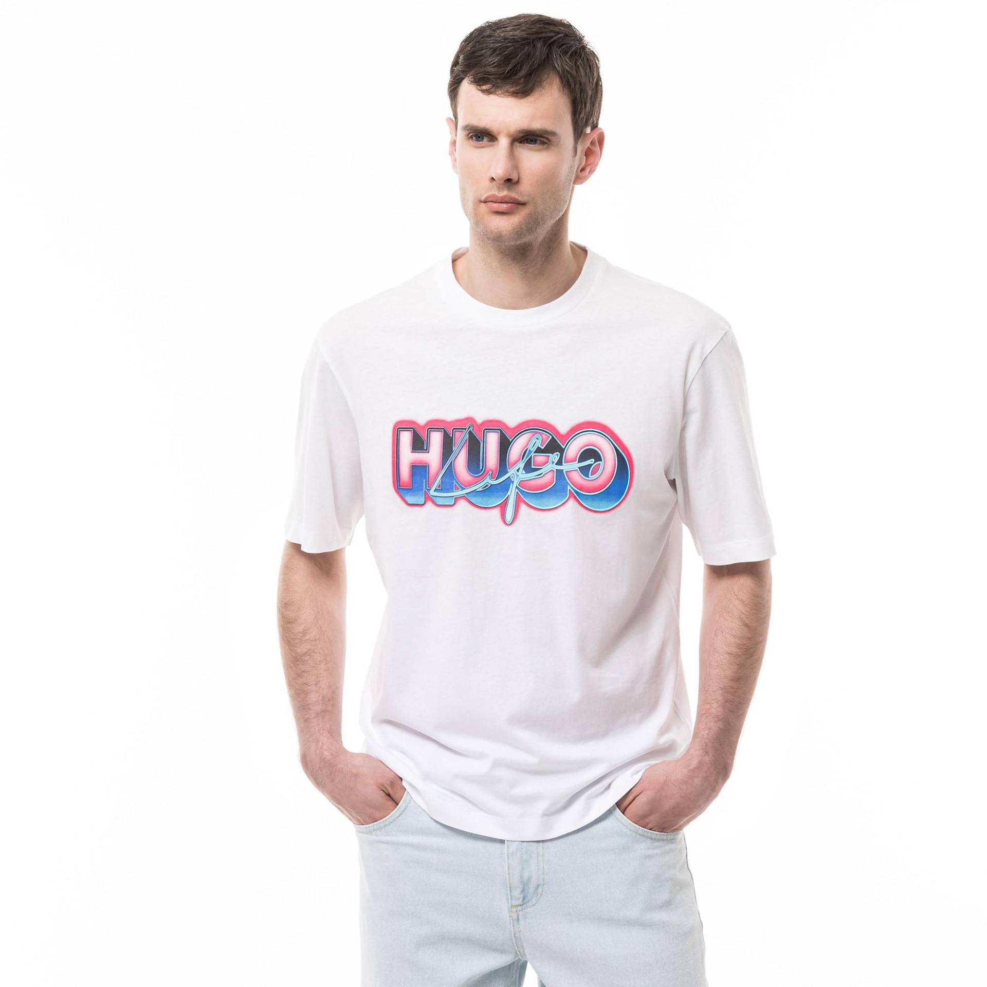 T-shirt Herren Weiss M von HUGO BLUE