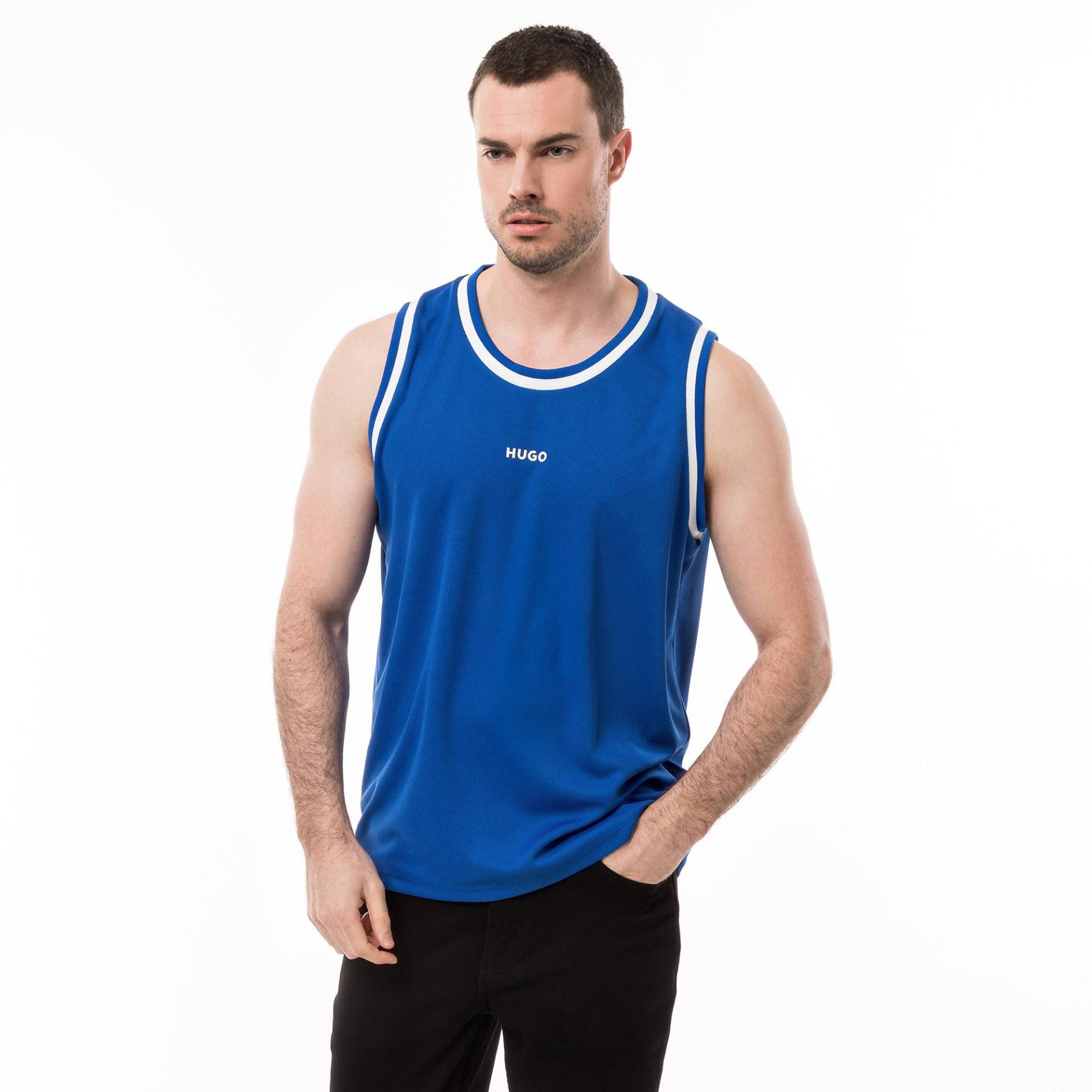 Tank Top Herren Weiss L von HUGO BLUE