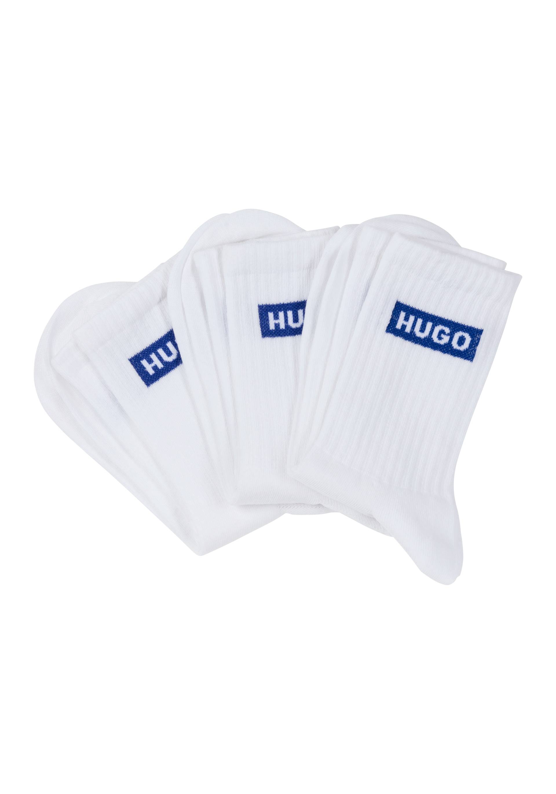 HUGO Blue Freizeitsocken »3P QS BLUE LOGO CC W«, (3 Paar), mit HUGO-Logoschriftzug von HUGO Blue