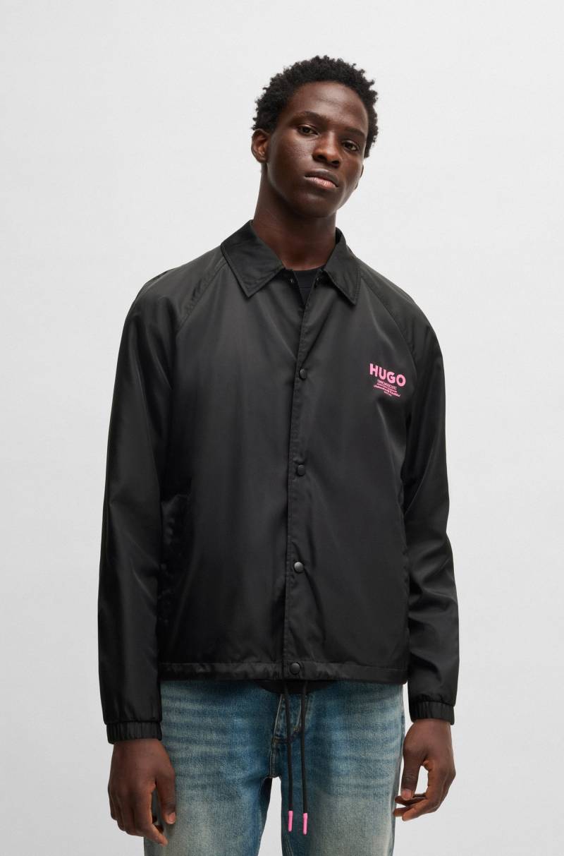 HUGO Blue Funktionsjacke »Biyo2521«, Overshirt mit kontrastfarbenen Druck von HUGO Blue