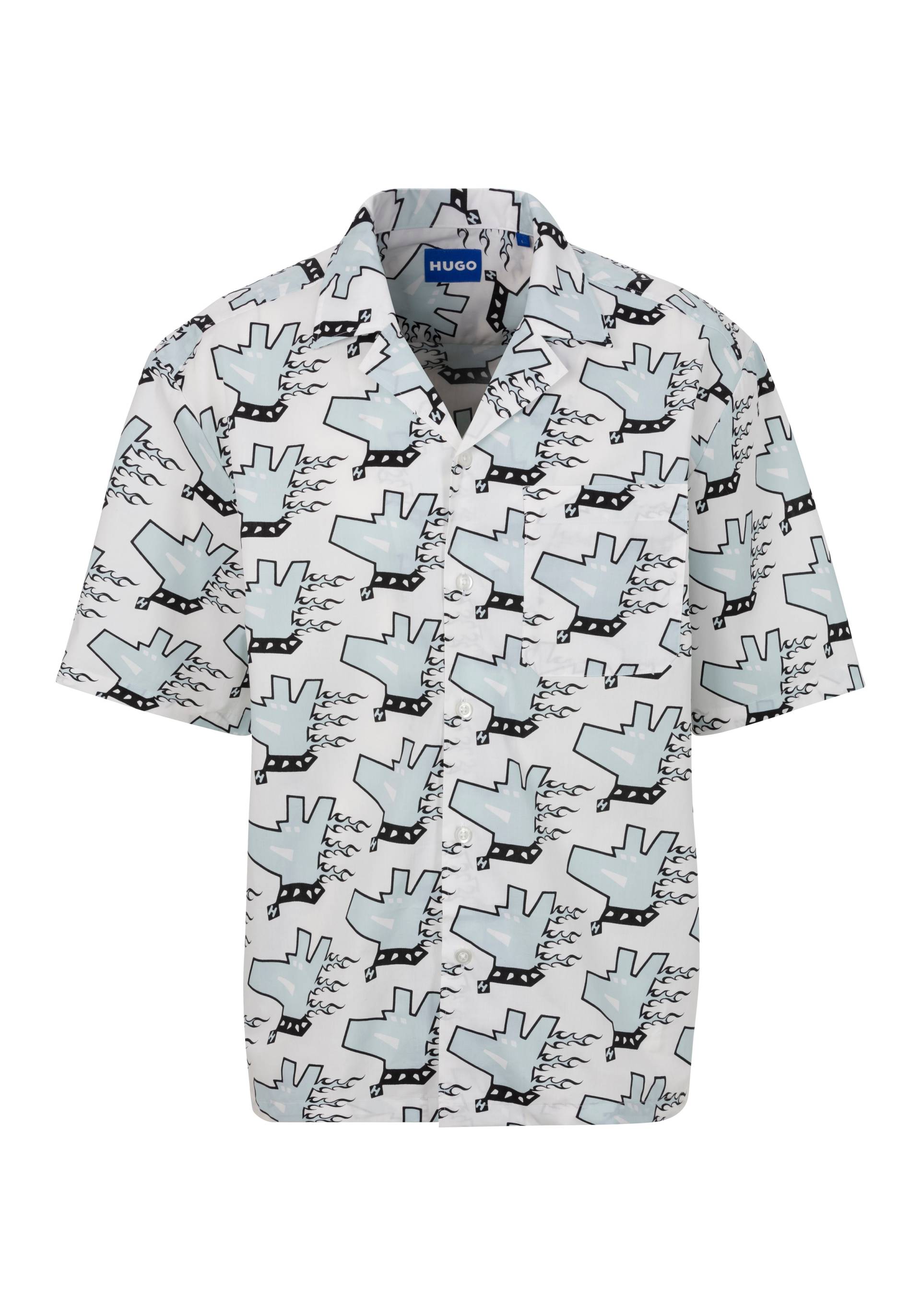 HUGO Blue Kurzarmhemd »Eligino«, mit allover Print, HUGO Doggo, Dogprint HUGO Blue Kurzarmhemd »Eligino«, mit allover Print, HUGO Doggo, Dogprint von HUGO Blue