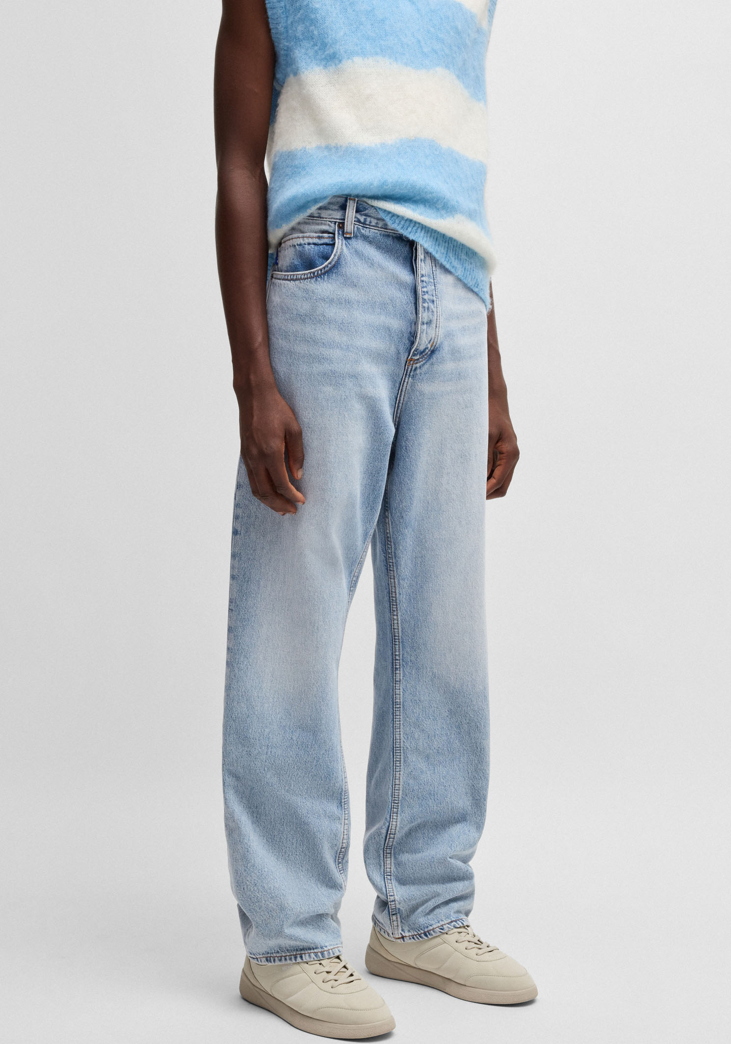 HUGO Blue Loose-fit-Jeans »Nate«, in heller Waschung von HUGO Blue