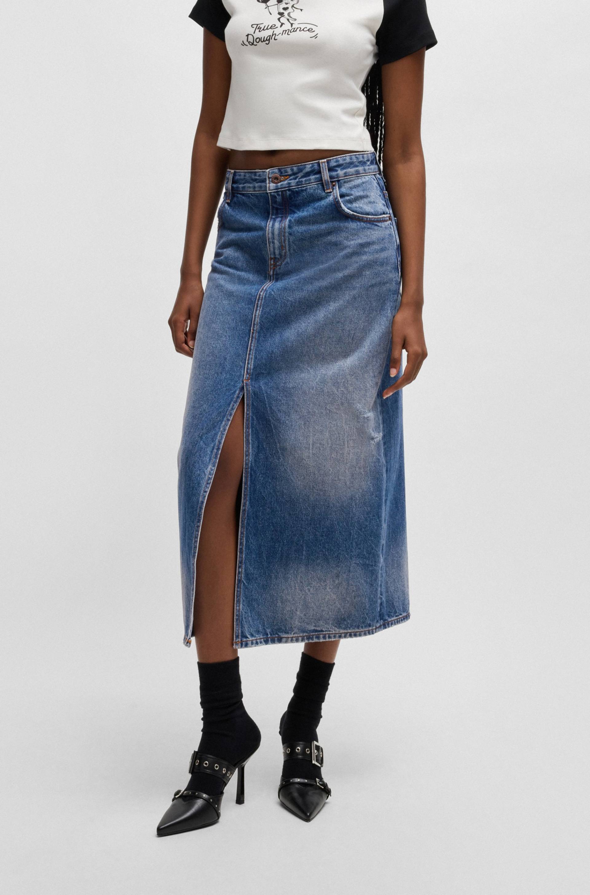 HUGO Blue Midirock »Gebana_B«, Authentic washed mit kleinen Destroyed-Effekten HUGO Blue Midirock »Gebana_B«, Authentic washed mit kleinen Destroyed-Effekten von HUGO Blue
