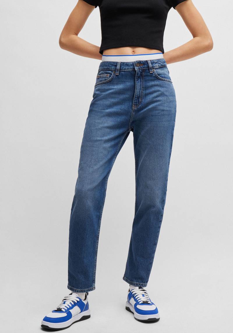 HUGO Blue Mom-Jeans »Noe_B«, Straight Fit Jeans mit hoher Leibhöhe von HUGO Blue