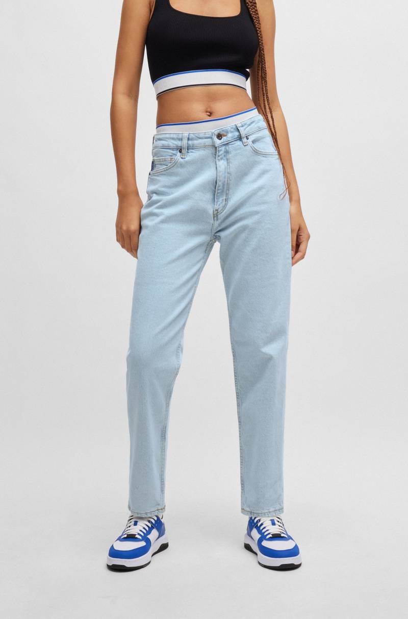 HUGO Blue Mom-Jeans »Noe_B«, Straight Fit Jeans mit hoher Leibhöhe von HUGO Blue