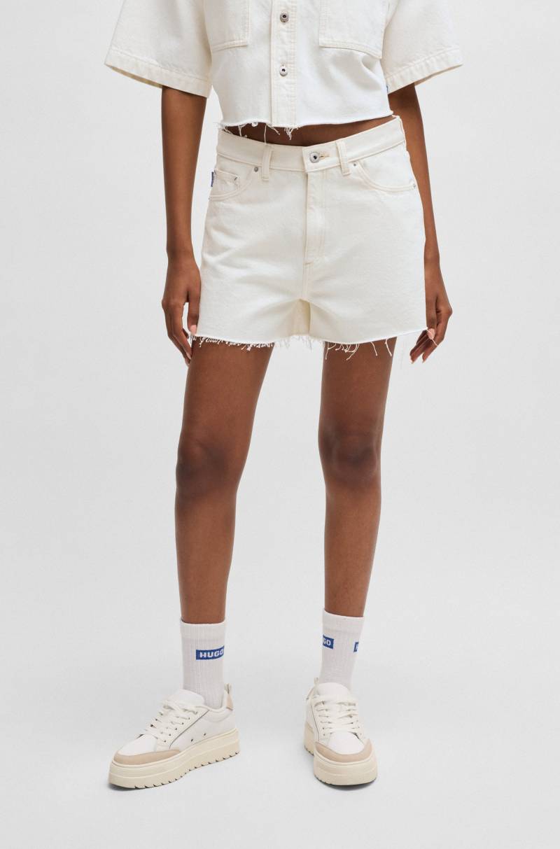 HUGO Blue Shorts »Gimusa_1_B«, mit geschnittener Kante am Saum von HUGO Blue