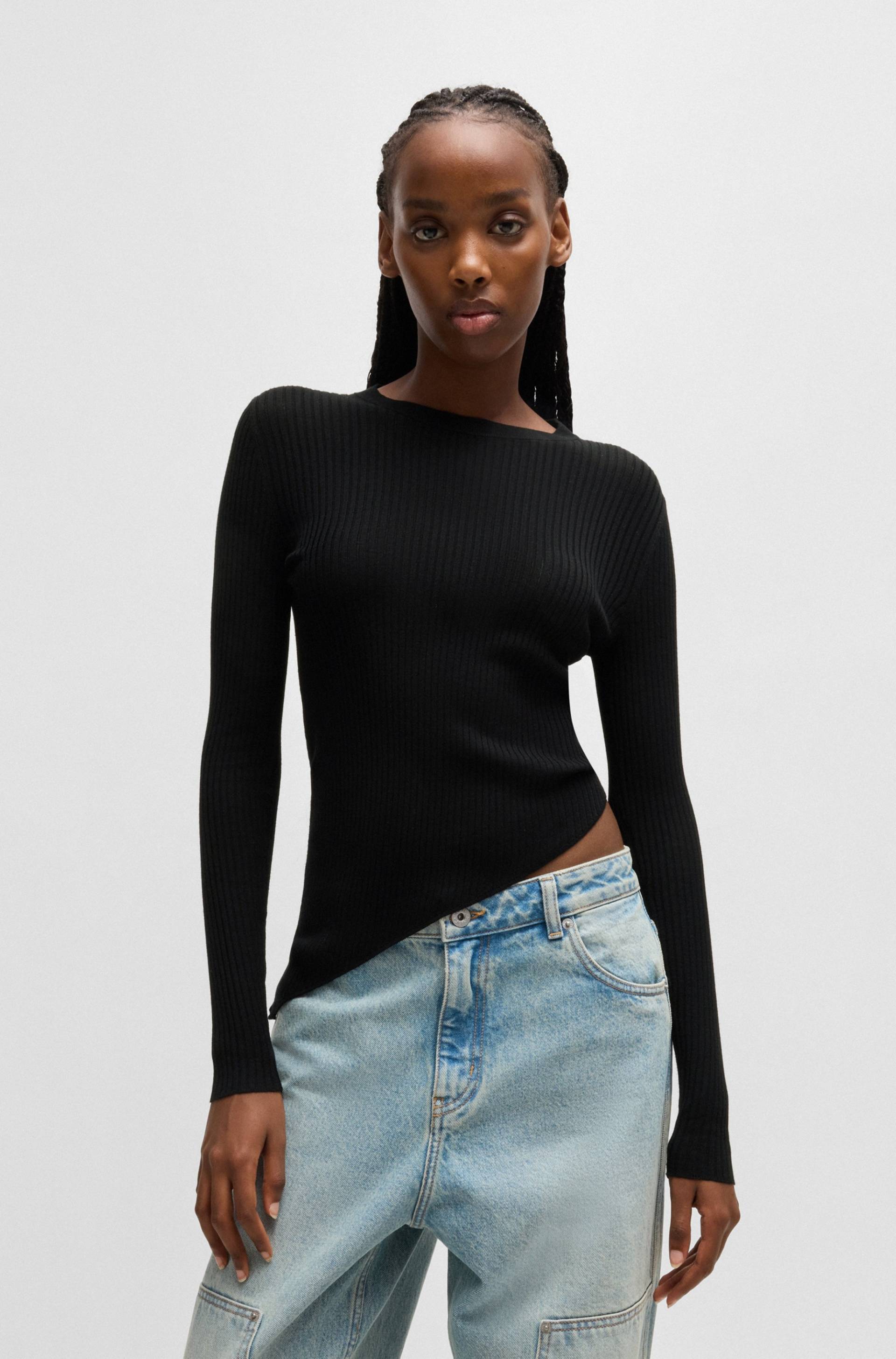 HUGO Blue Strickpullover »Somy_B«, mit asymetrischem Saum HUGO Blue Strickpullover »Somy_B«, mit asymetrischem Saum von HUGO Blue