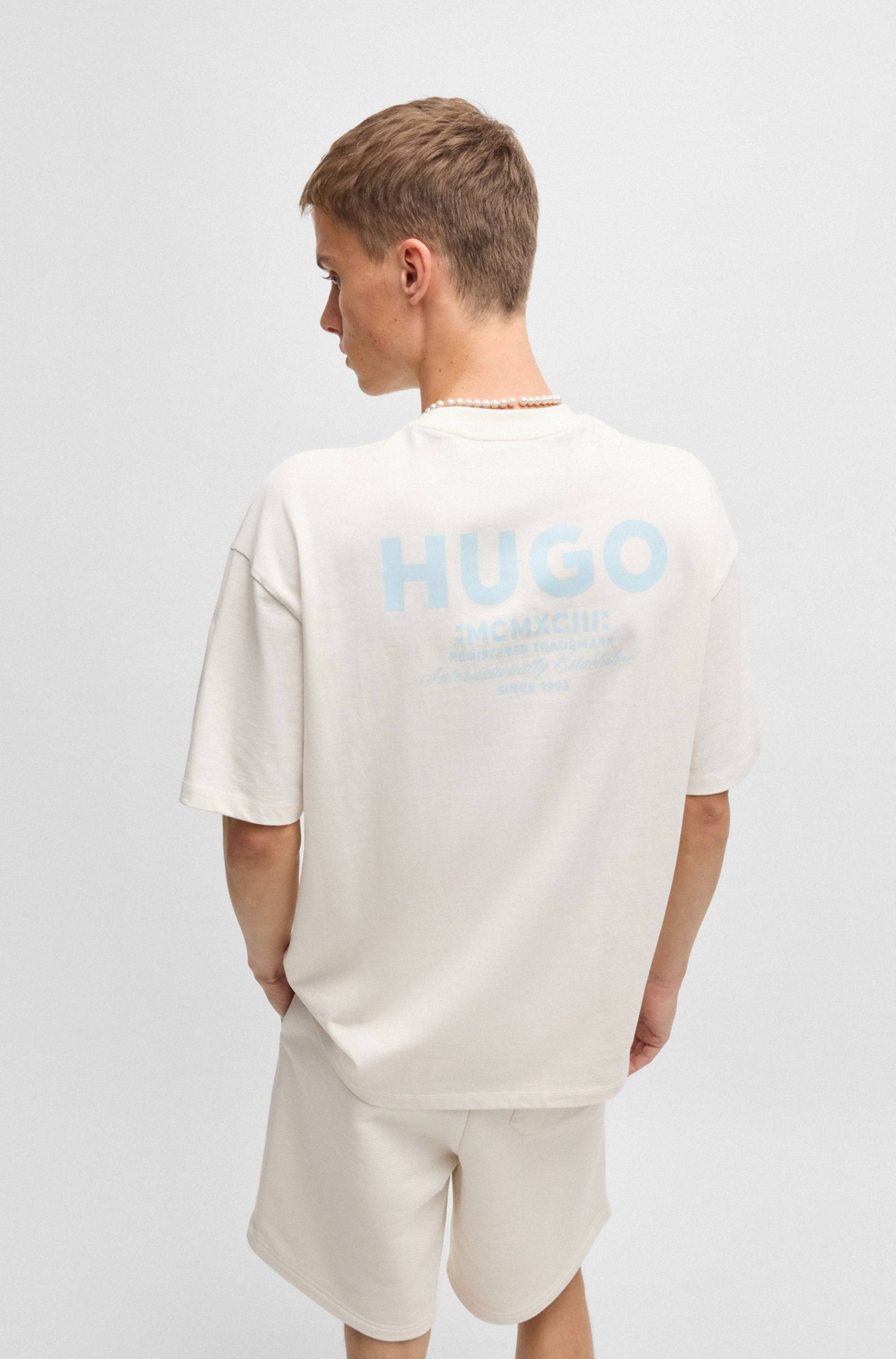 HUGO Blue T-Shirt »Nalono«, mit Logodruck, Oversized Look mit Backprint von HUGO Blue