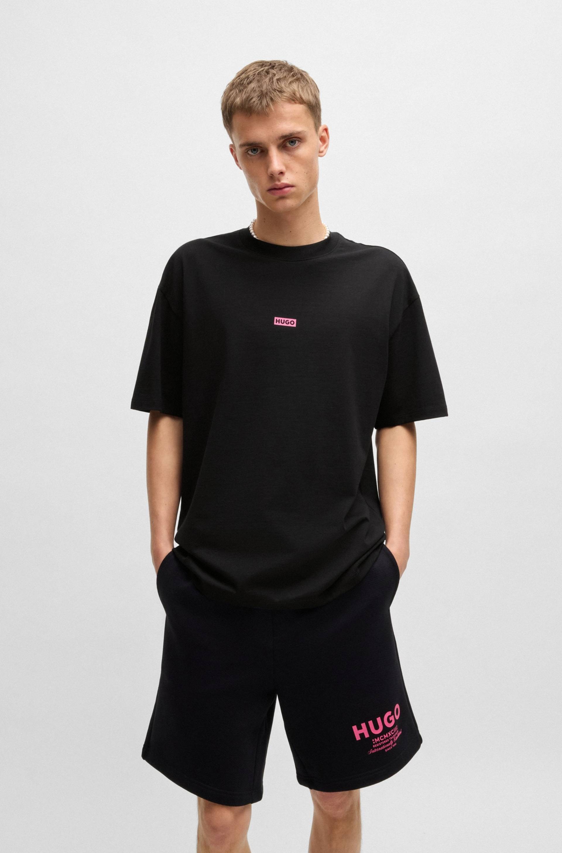 HUGO Blue T-Shirt »Nalono«, mit Logodruck, Oversized Look mit Backprint von HUGO Blue